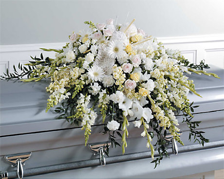 Soft Pastel Casket Spray